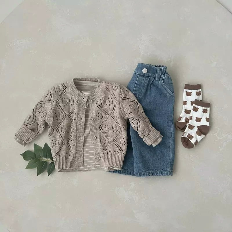 GG knit cardigan