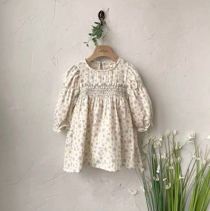 Smocked floral dress