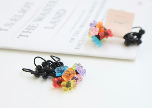 Gummy bear hair tie set