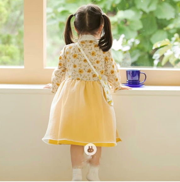 Yellow Floral hanbok