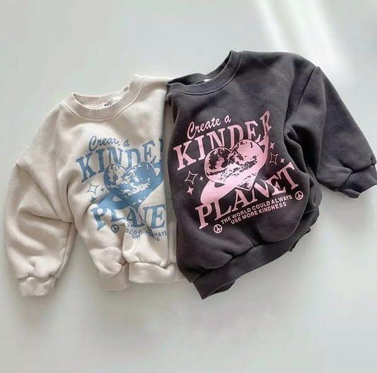 Kinder planet sweatshirt