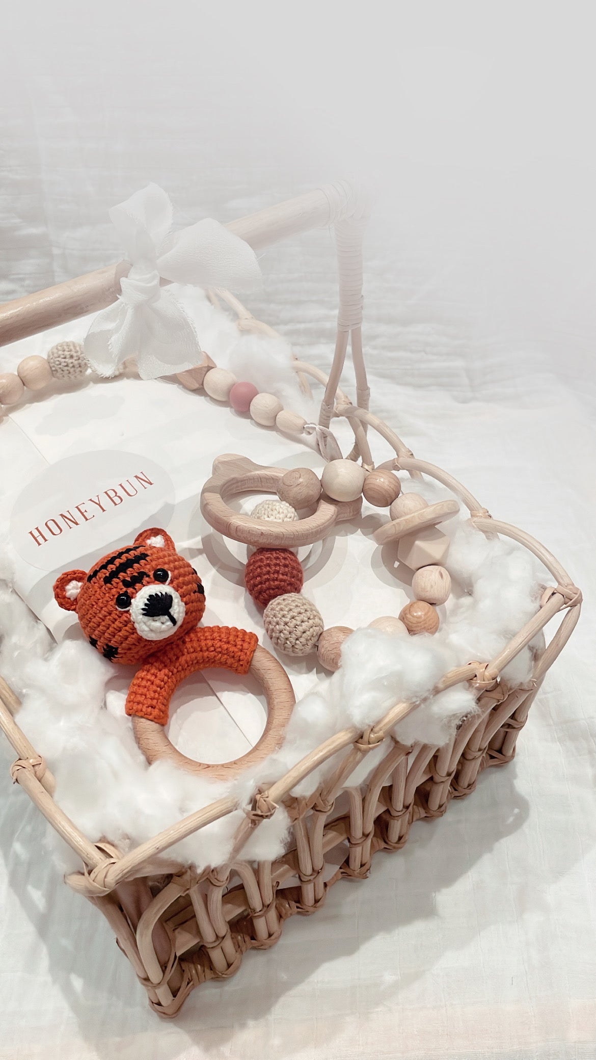 Rattan gift basket