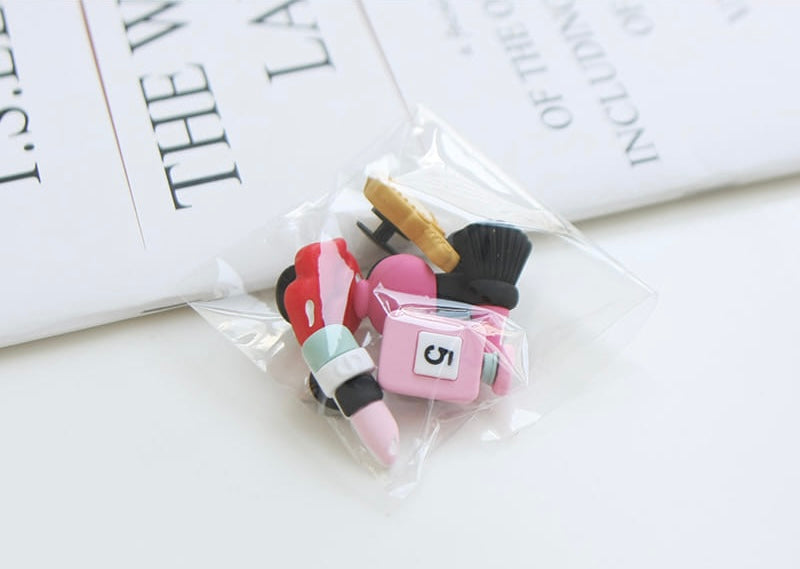 Cosmetics crocs charms set