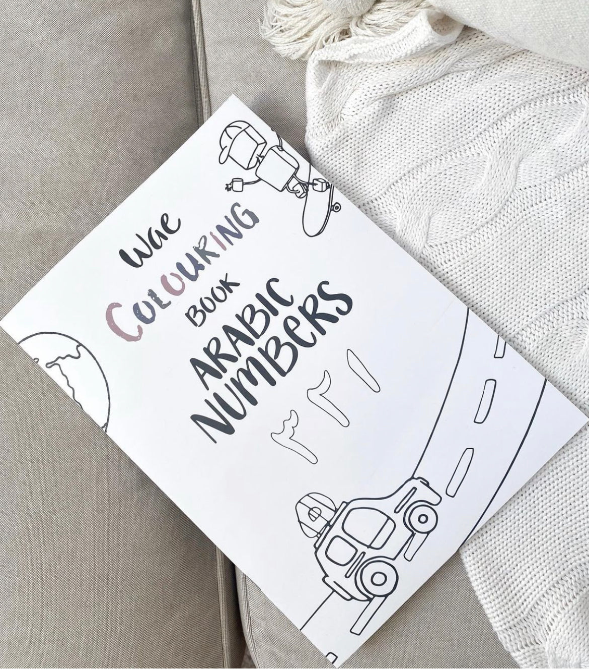 Arabic numbers coloring book