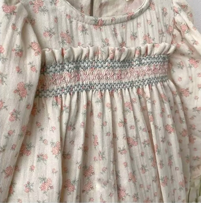 Smocked floral dress