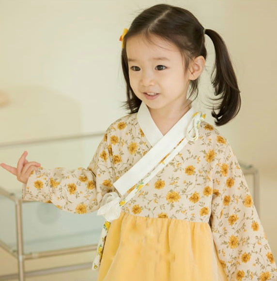 Yellow Floral hanbok