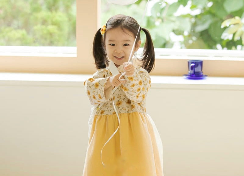 Yellow Floral hanbok